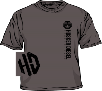 Husker Diesel  - Husker Diesel Adult Charcoal HD T-Shirt