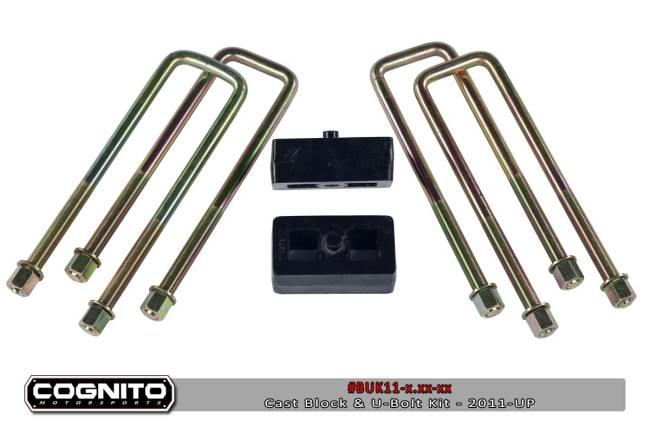 Cognito - 5IN TAPERED STEEL BLOCKS WITH 19IN U-BOLTS- 2011-UP  3500HD